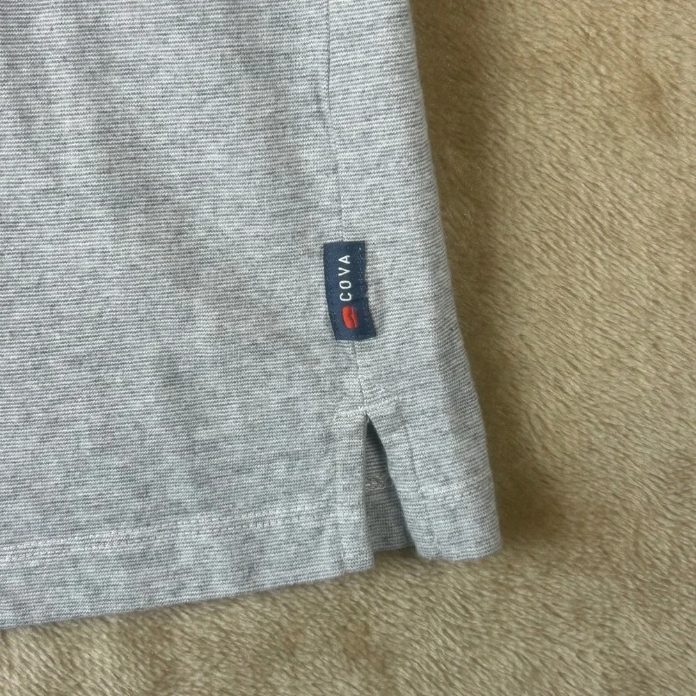 COVA Mens XL Gray Cotton Short Sleeve Pocket Polo‎ Shirt Heathered Casual
